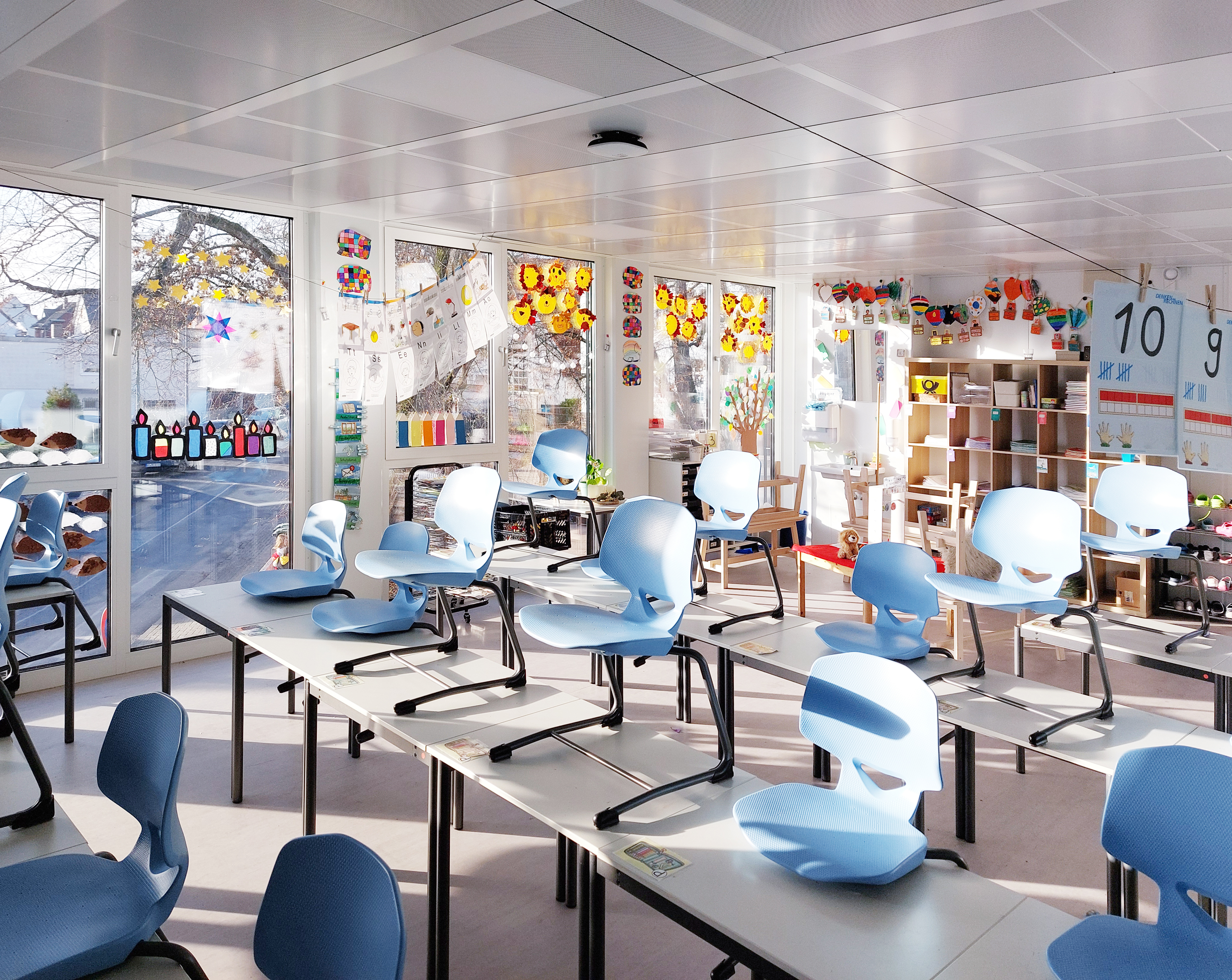 Salle de classe modulaire intérieur
