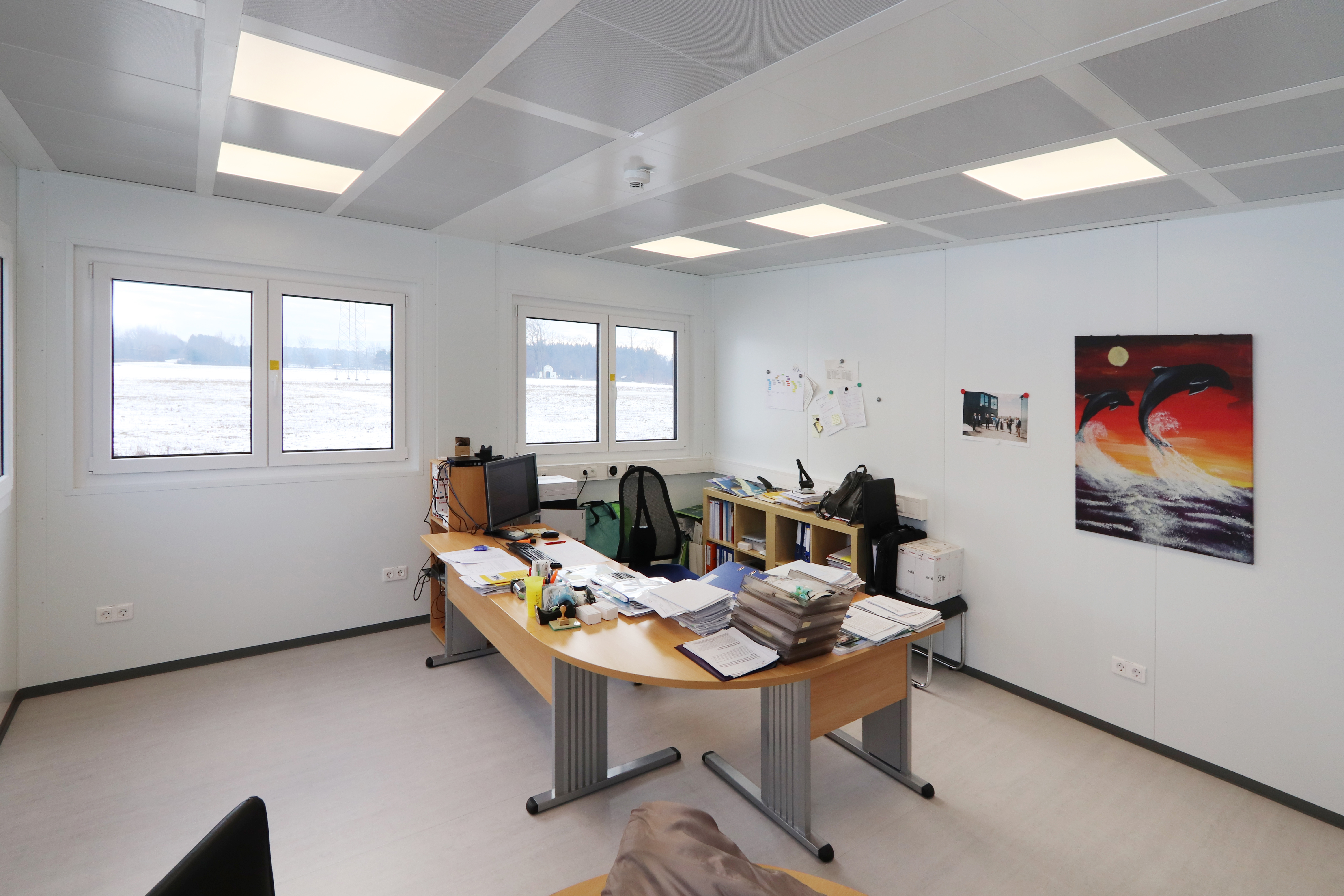 Intérieur bureau de jardin
